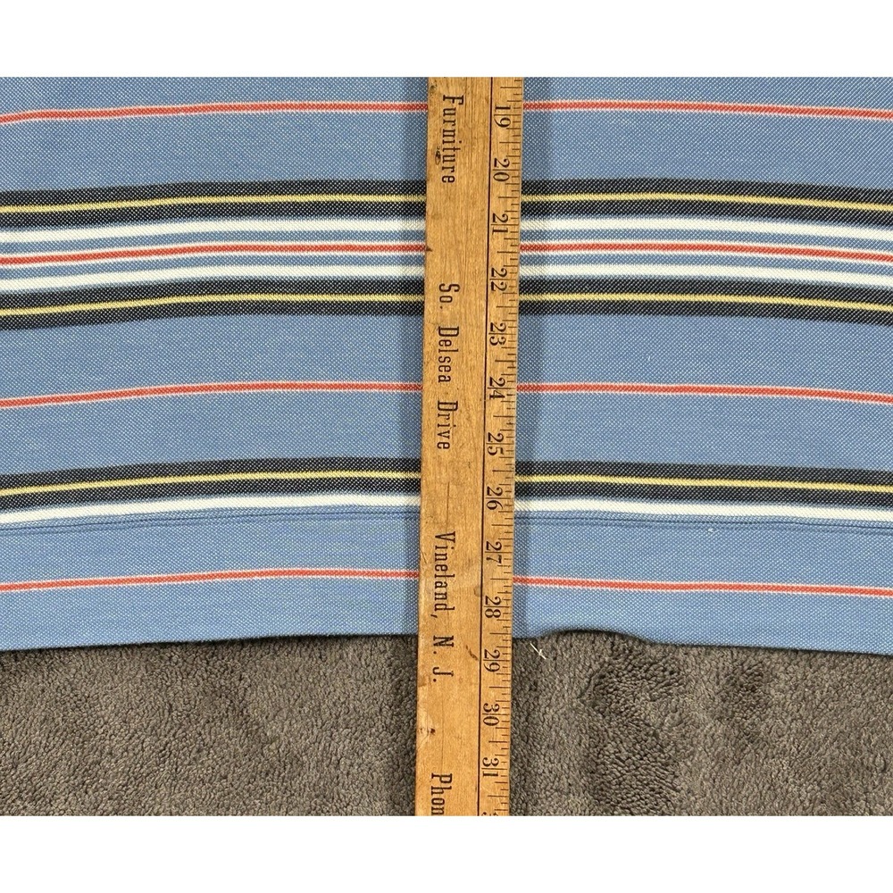 LL Bean Quarter Zip Pullover Men's XL Multicolor‎ Striped Comfort Stretch Pique - Picture 8 of 10